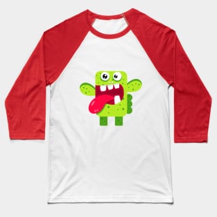 Funny green monster. Green cactus monster Baseball T-Shirt